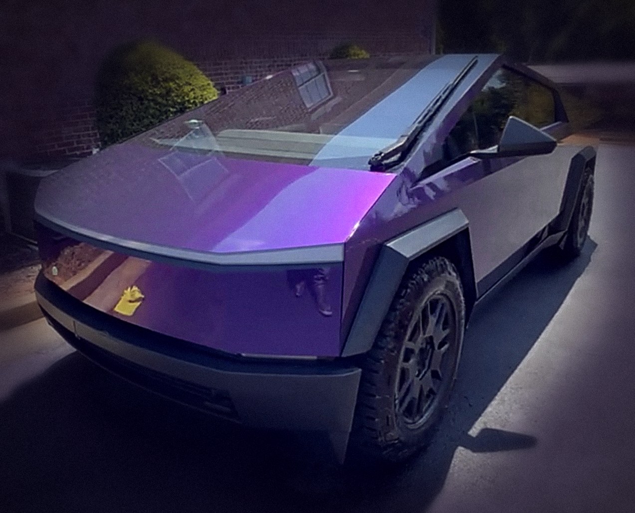 Talal's purple Cybertruck